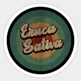 Circle Retro Vintage Eruca Sativa Sticker